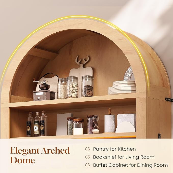 Itaar 73" Tall Arched Bakers Rack - Image 4