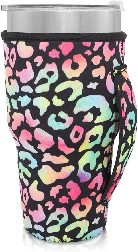 Reusable Iced Coffee Cup Sleeve Neoprene Insulated Sleeves Cup Holder - 32oz by AJLTPA