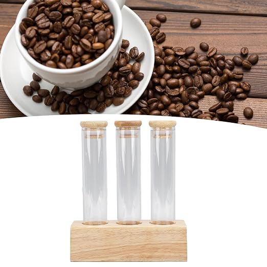 Coffee Bean Jars Canisters Solid Wood Base Airtight Storage Containers Single - Image 5