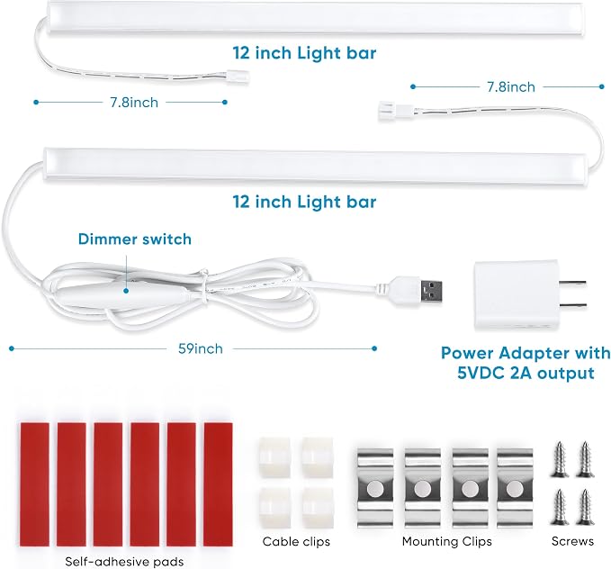 Litever Plug-in Under Cabinet Lighting Kit - Image 3