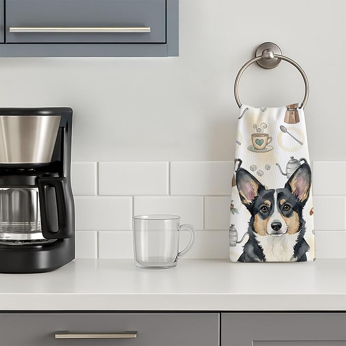 Caroline's Treasures Black and White Cardigan Welsh Corgi Coffee Bar Kitchen - Image 3