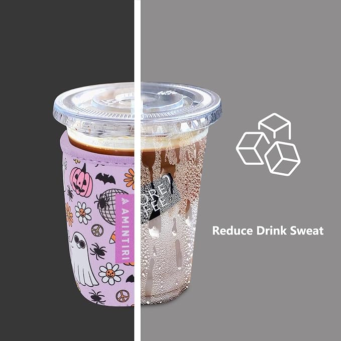 3 Pack Reusable Sleeve for Iced Coffee Cup, Coffee Neoprene Sleeve for Iced&Hot - Image 2