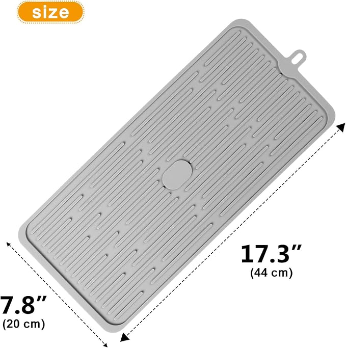 Silicone Dish Drying Mat 18”x8”, Heat Resistant Trivets - Image 4