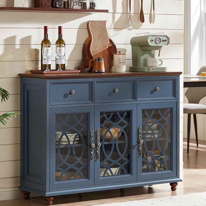 Joaxswe Farmhouse Sideboard Buffet Cabinet by Joaxswe