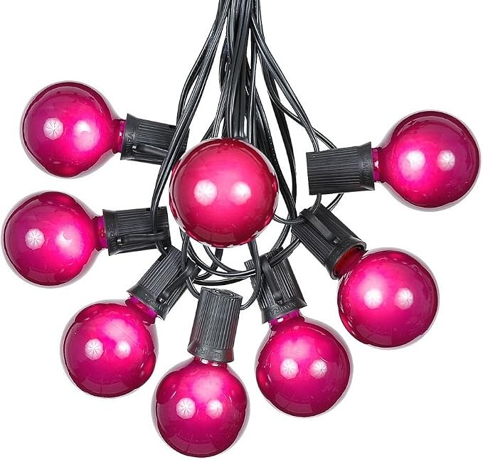 25 Foot G50 Outdoor Patio String Lights by NoveltyLights-LightExperts