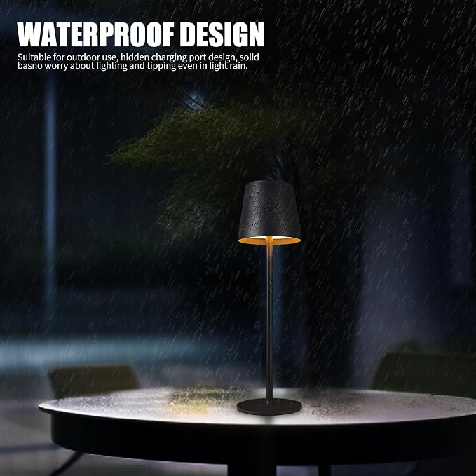 BGFHome Cordless Table Lamp LED Desk Lamp, 5000mAh Rechargeable Touch Night - Image 5