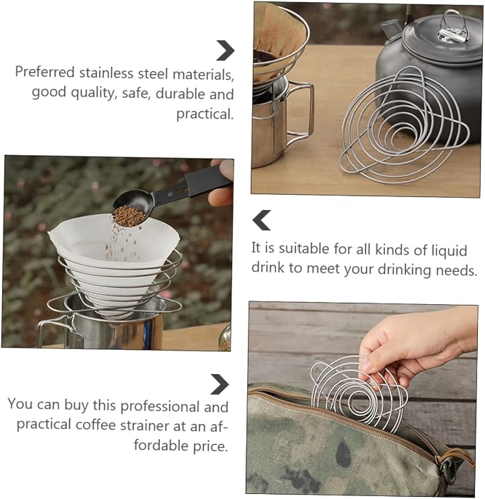 KALLORY Stainless Steel Coffee Funnel Filter - Image 3