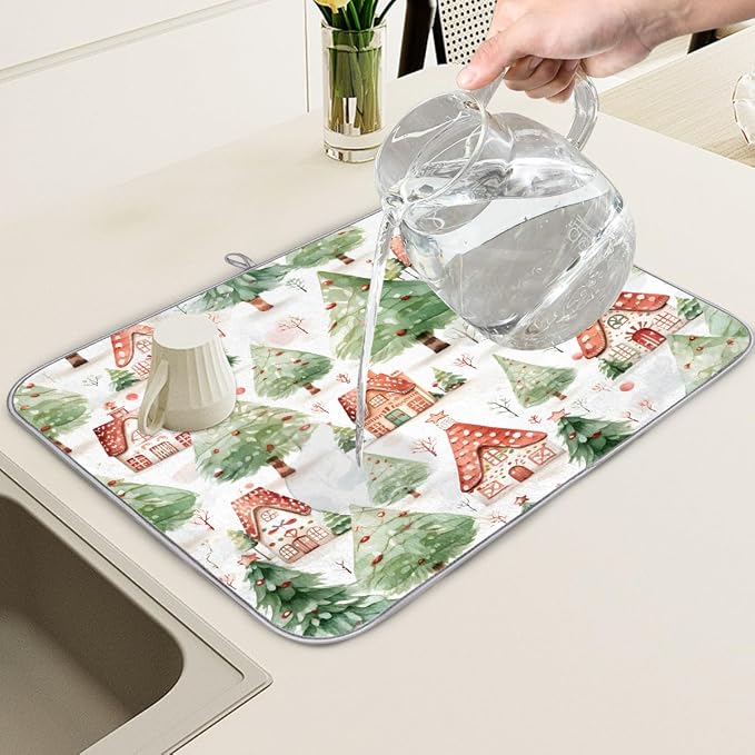 Dish Drying Mat, Kitchen Counter Quick Dry Pads - Image 5