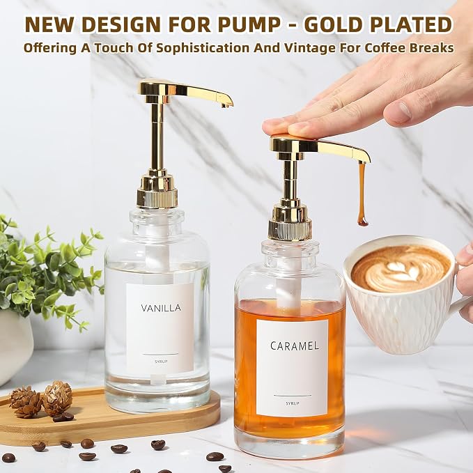 Coffee Syrup Dispenser, Glass Syrup Pump Dispenser - Image 6