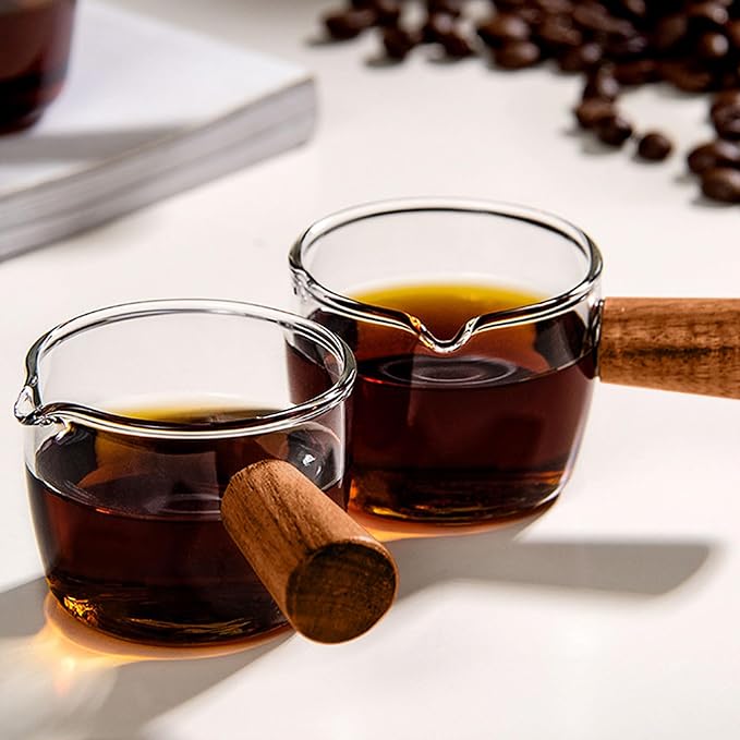 Espresso Cups with Handle 100ml Expresso Shots Glass Cup with Spout and Scale - Image 5