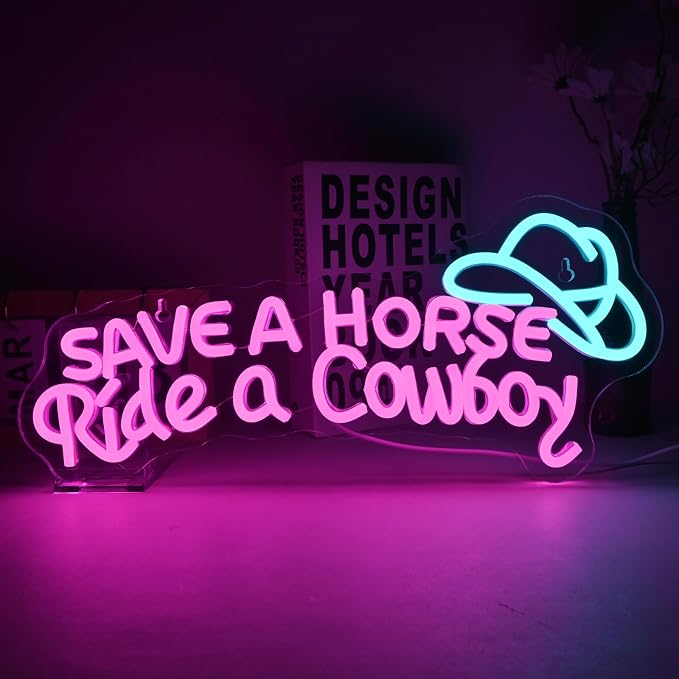Save A Horse Ride A Cowboy Neon sign Led Signs by DREAMFORT
