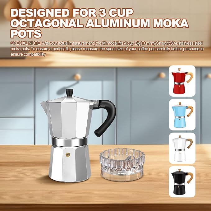 Moka Pot Dosing Funnel Transparent Mocha Dispenser Precise Volume Control - Image 9