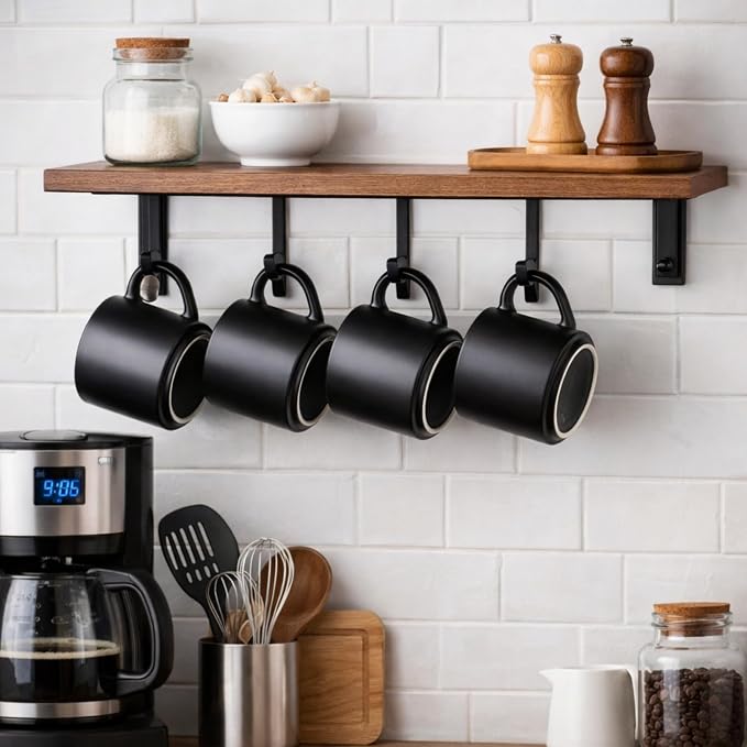 GBhome 14 OZ Coffee Mugs Set of 6, Stackable Ceramic Mugs - Image 8