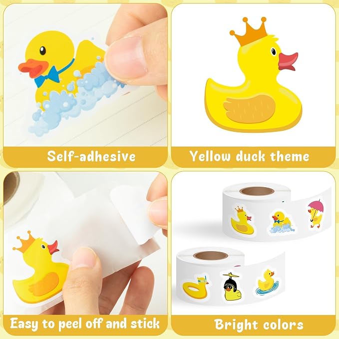 Haooryx Yellow Duck Sticker Rolls - Image 4
