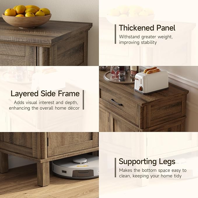 48 Inch Sideboard Buffet Cabinet - Image 6