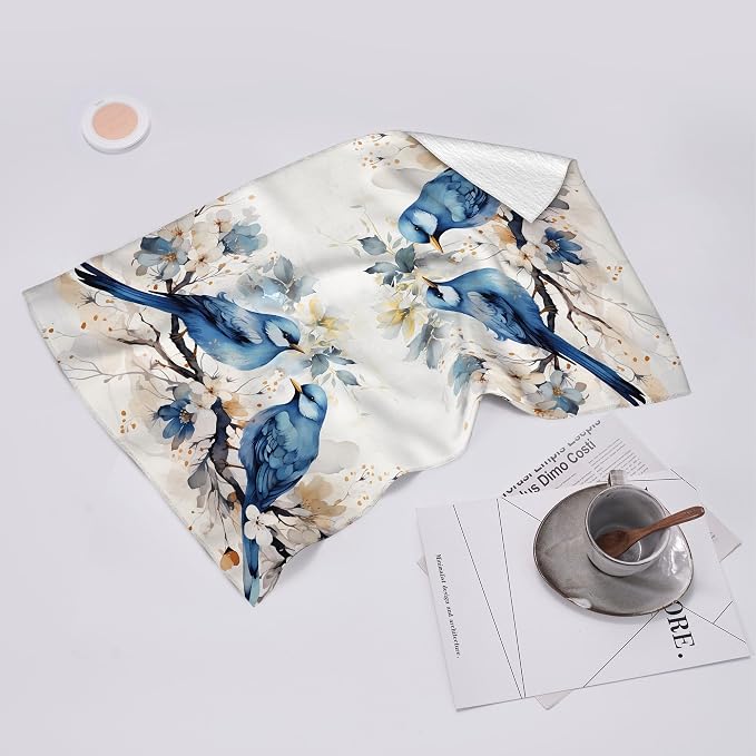 Cute Birds Kitchen Towels Decorative Set of 2, Soft Absorbent Dish Towels - Image 6
