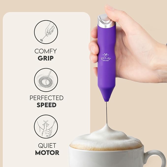Zulay Kitchen Powerful Frother Wand AA Batteries Included, Ultra Fast Handheld - Image 3