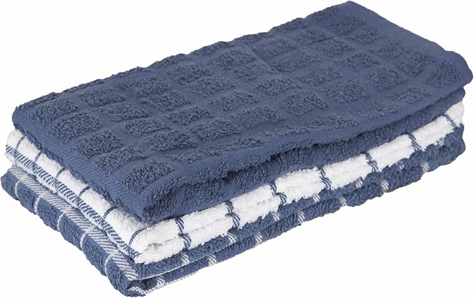 Ritz Premium 100% Cotton Terry Check Kitchen Dish Towels by RITZ
