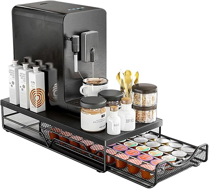 Coffee Pod Drawer Organizer for Nespresso Vertuo Pods, Holds 40 Large or 60 by KVITTRA