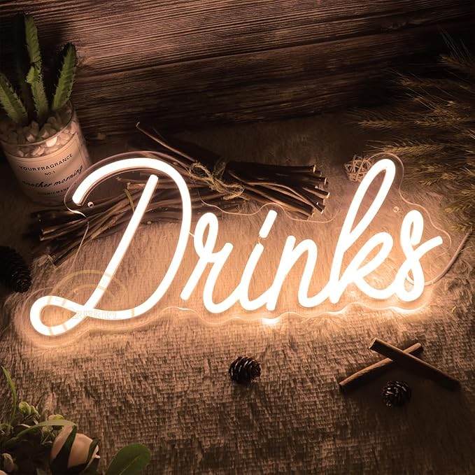 Britrio Warm White Drinks Neon Sign - Image 7