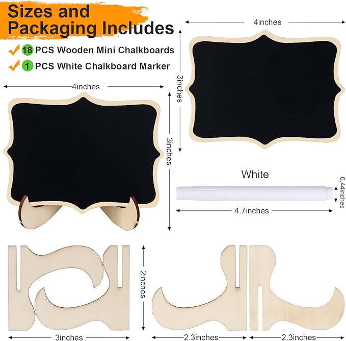 Herda 18PCS Mini Chalkboard Signs - Image 5