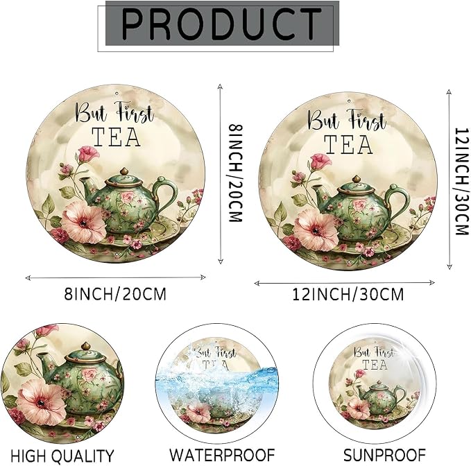 Retro Round Sign Beach Sunset Landscape Decor Peace Decor - Image 4