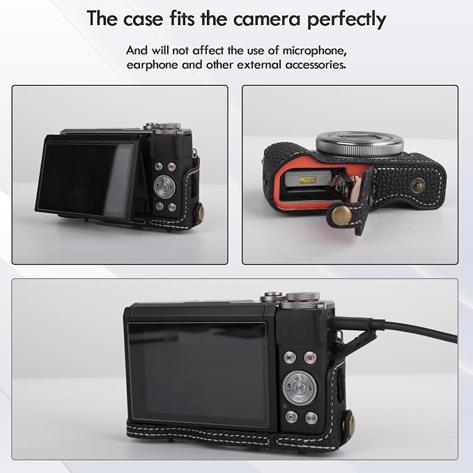 Rieibi G7 X G7X II G7X III Case, Trendy Leather Camera Case - Image 5