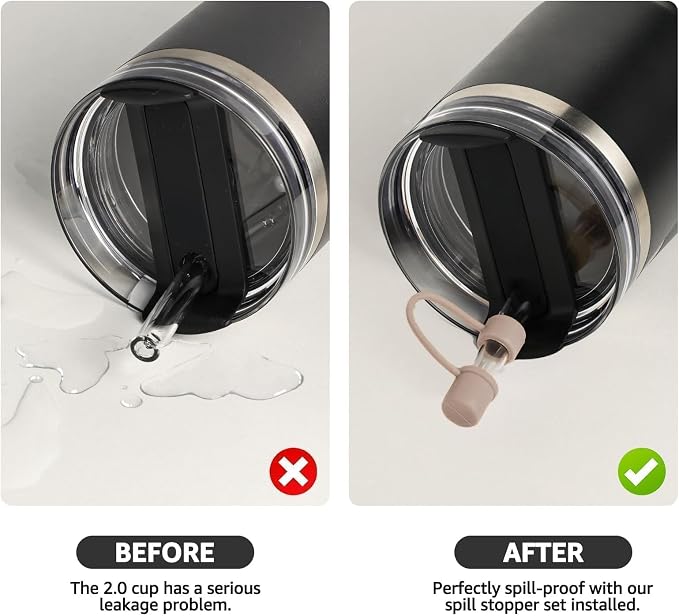 MOLOSLEEVE 21 Colors Straw Toppers Include A Set of Leak-proof Plugs, - Image 5