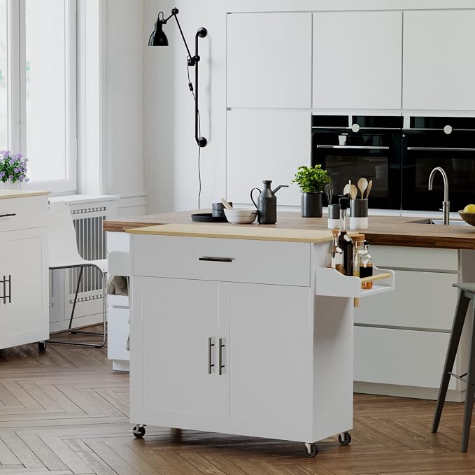 IRONCK Rolling Kitchen Island Table on Wheels - Image 8