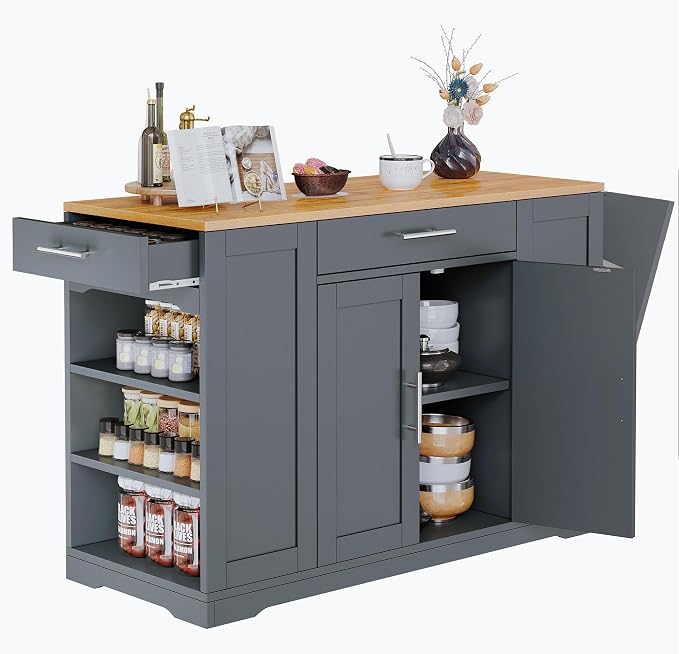 YITAHOME 53 inch Large Rolling Kitchen Island - Image 4