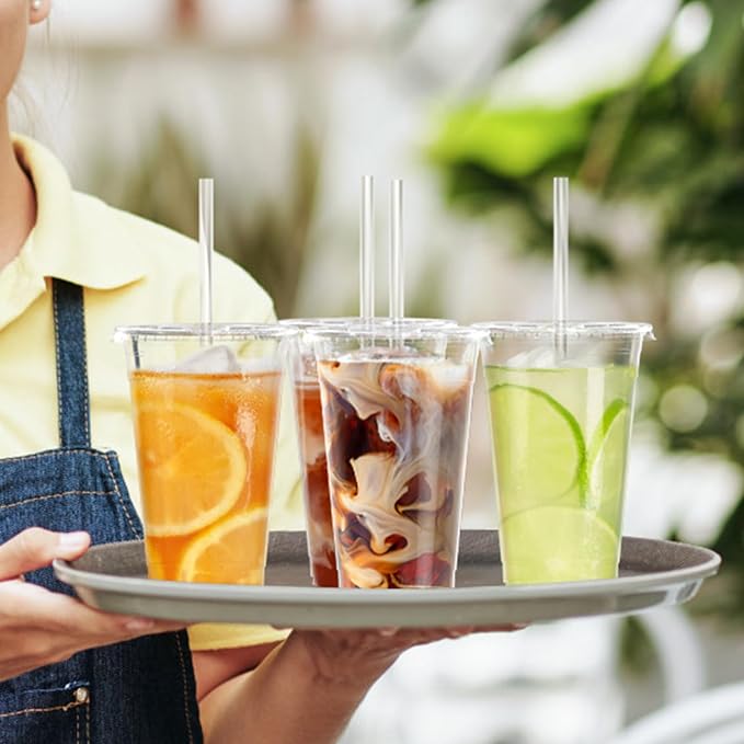 Dealusy 100 Pack - 20 oz Clear Plastic Cups - Image 7