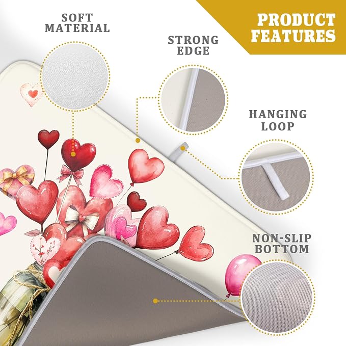 Valentine's Day Dish Drying Mat - Image 4