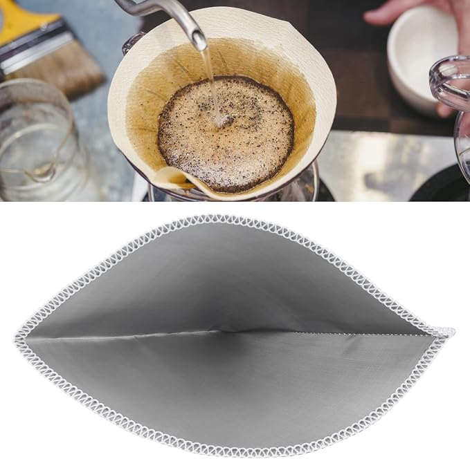 Reusable Pour Over Coffee Filter Stainless Steel Mesh Cone Filter 1‑2 Cup - Image 3