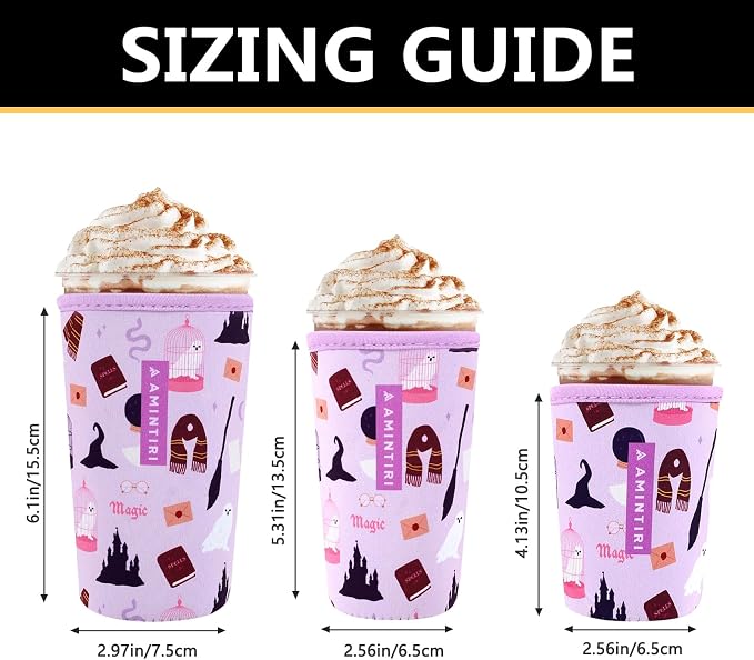 3 Pack Reusable Sleeve for Iced Coffee Cup, Coffee Neoprene Sleeve for Iced&Hot - Image 3