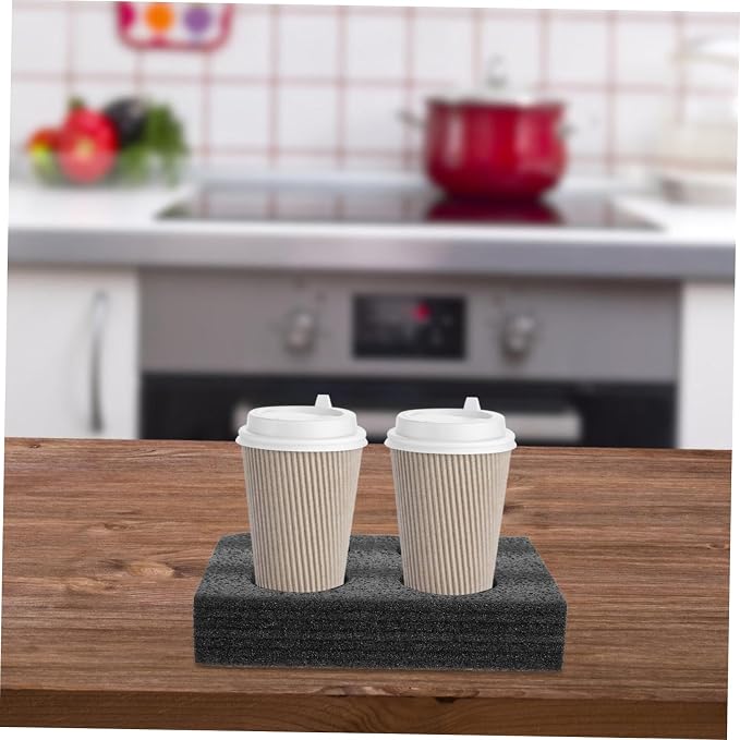 2pcs Foam Cup Holder Tray for Milk Tea Takeout Box Non-Tipping Travel Cup - Image 8