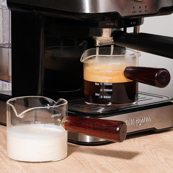 250ML/8.5OZ Measuring Cup Espresso Shot Glasses Double Spouts Large Coffee Cup - Image 7