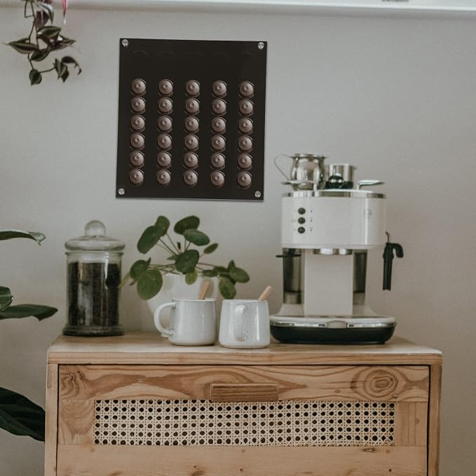 Cabilock Wall-mounted Coffee Capsule Rack Elegant Acrylic Coffee Storage - Image 9