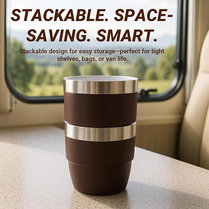 4 oz Small Espresso Cup, Ceramic-Lined 18/8 Stainless Steel, Double-Wall Vacuum - Image 5