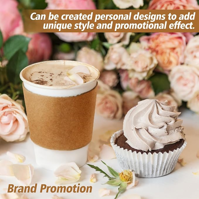 MAQIHAN 200PCS Coffee Cup Sleeves - Image 6