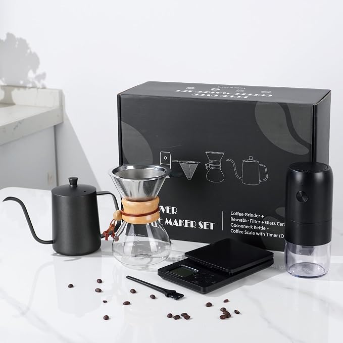 SuperCook Pour Over Coffee Dripper Set, Hand Drip Coffee Maker Set, All in One - Image 7