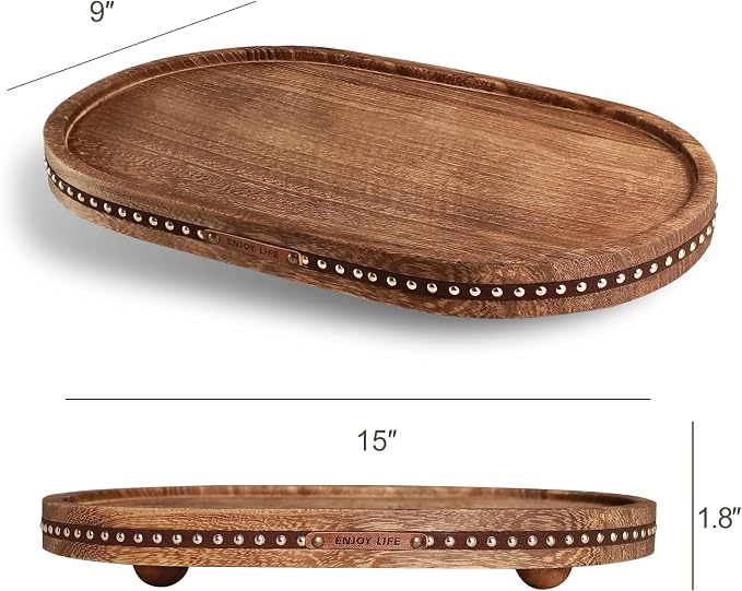 Decor Decorative Round Tray 11.81in - Image 2
