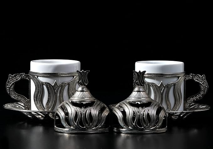 Kuchengerate 2pcs Turkish Greek Arabic Moroccan Coffee Cups - Image 7