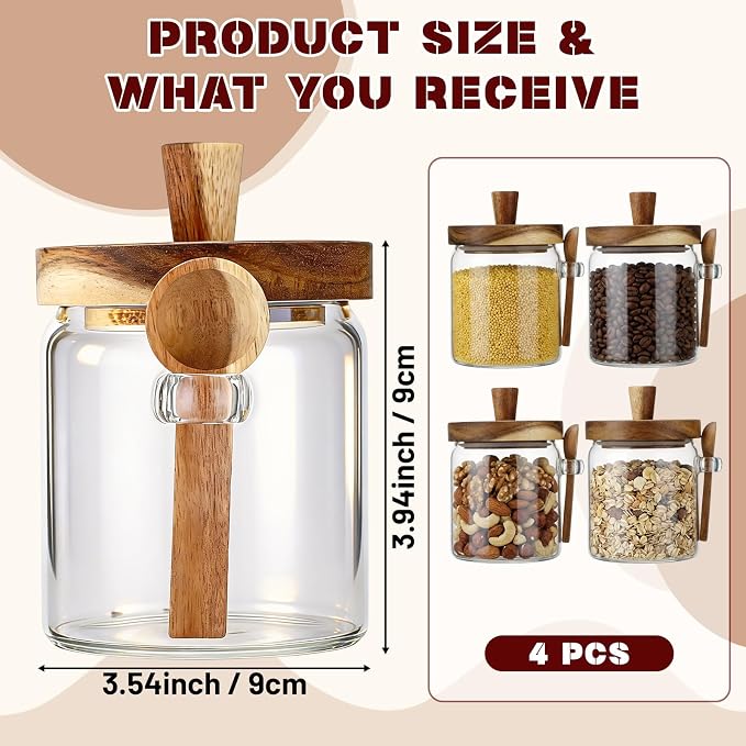 Remerry Set of 4 Glass Jar - Image 2