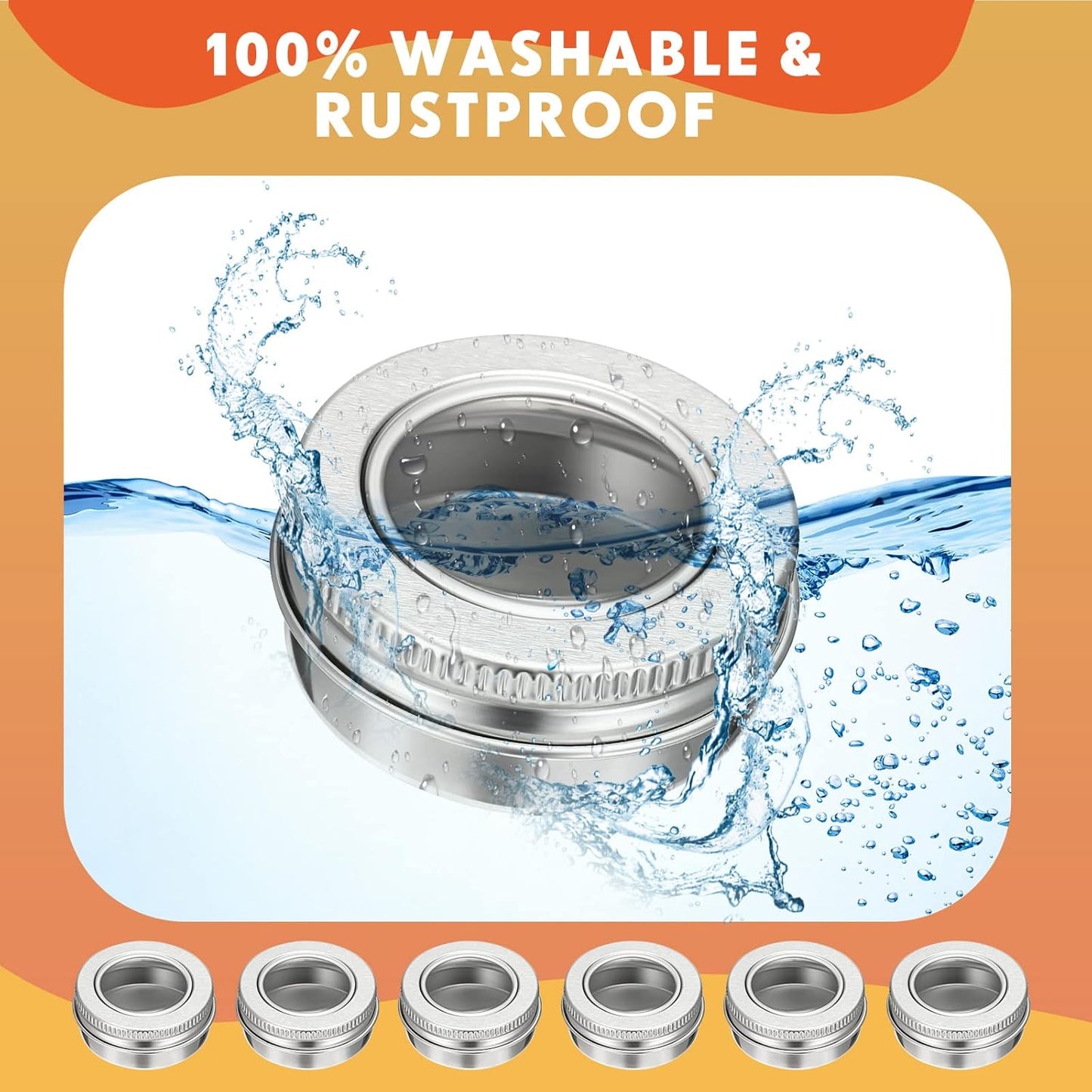 Zubebe 100 Pcs Aluminum Tin Jar Refillable Containers Clear Top Screw Lid Round Tin Container Bottle for Cosmetic, Cream, Diamond Painting, Salves, Balms, Lip Balm, Spices or Others, Silver (2 oz)