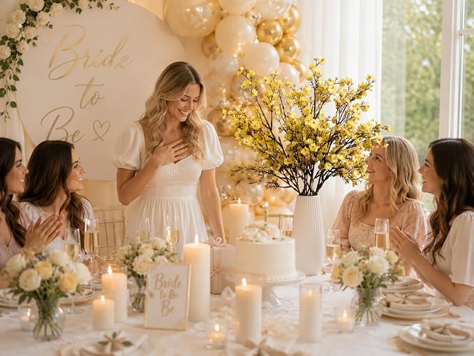 Mandy's 6 Bundles Artificial Light Yellow Baby’s Breath Flowers | 18.5 Inch - Image 8