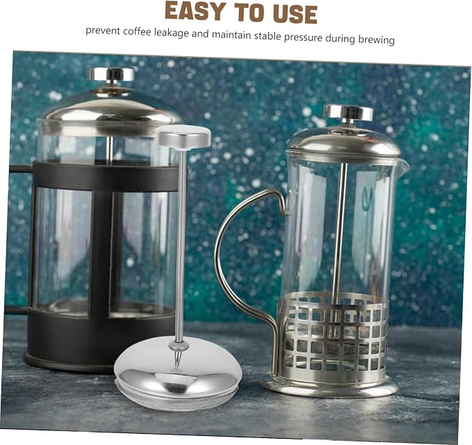 PRETYZOOM Coffee Press Replacement Filter Kit Lid Fine Mesh Plunger Strainer - Image 3