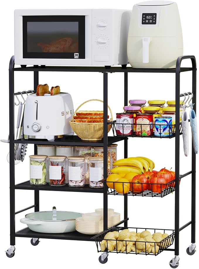 HapiRm Rolling Kitchen Microwave Cart - Image 9