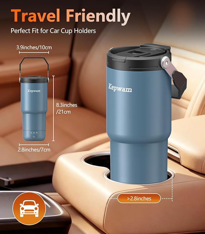 Kepwam Heated Coffee Mug Rechargeable T3, 20oz Self-Heating Travel Mug - Image 7