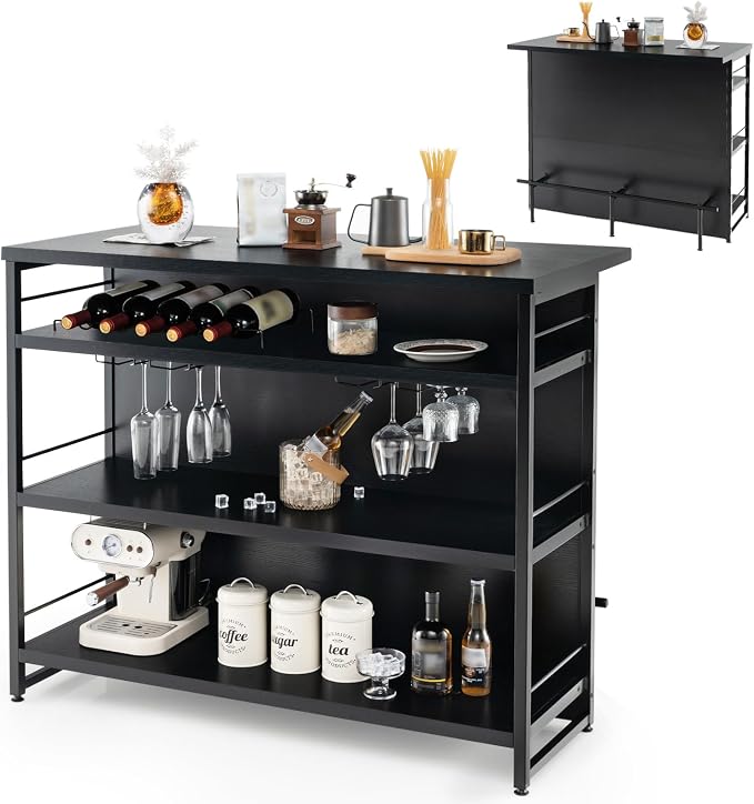 Giantex Home Bar Unit, 4 Tier Liquor Bar Table by Giantex