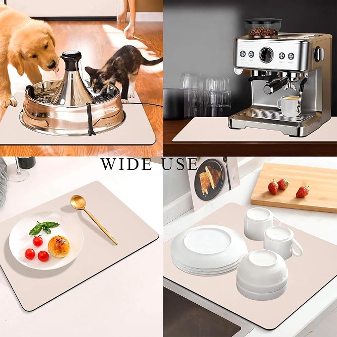 Coffee Mat for Countertops, Coffee Bar Accessories Fit Under Coffee Maker - Image 2